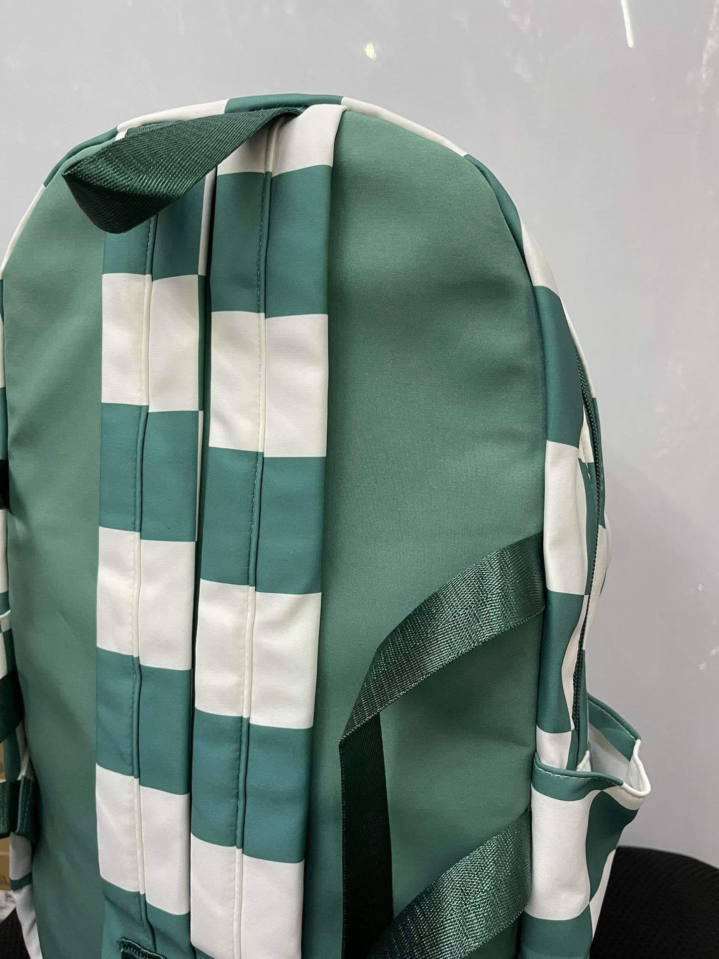 Nike Fashion Style Backpack Korean Design Checkered Green
