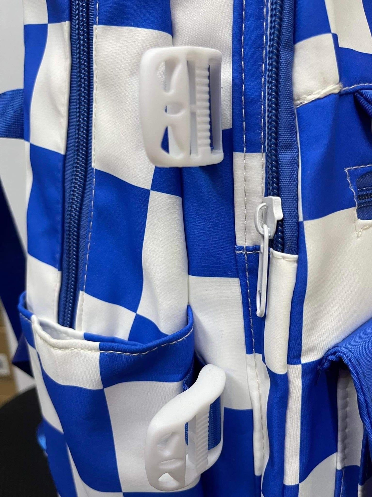 Nike Fashion Style Backpack Korean Design Checkered Blue