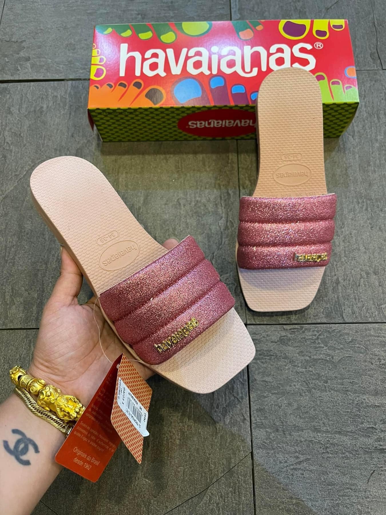 Square Glitter Havaianas