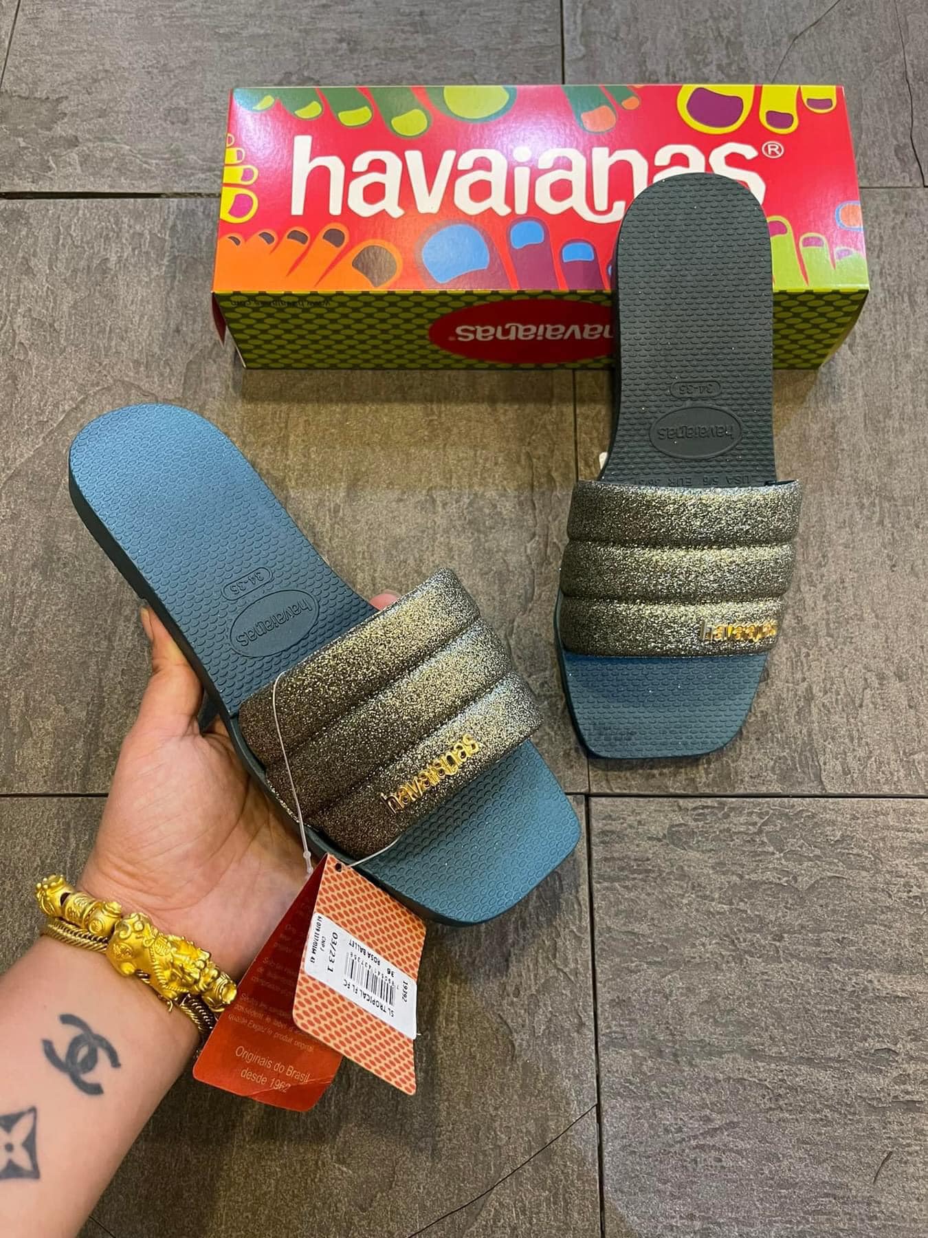 Square Glitter Havaianas