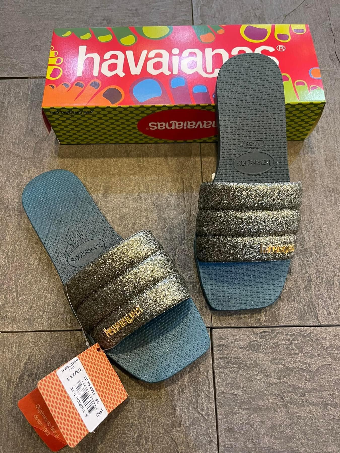 Square Glitter Havaianas