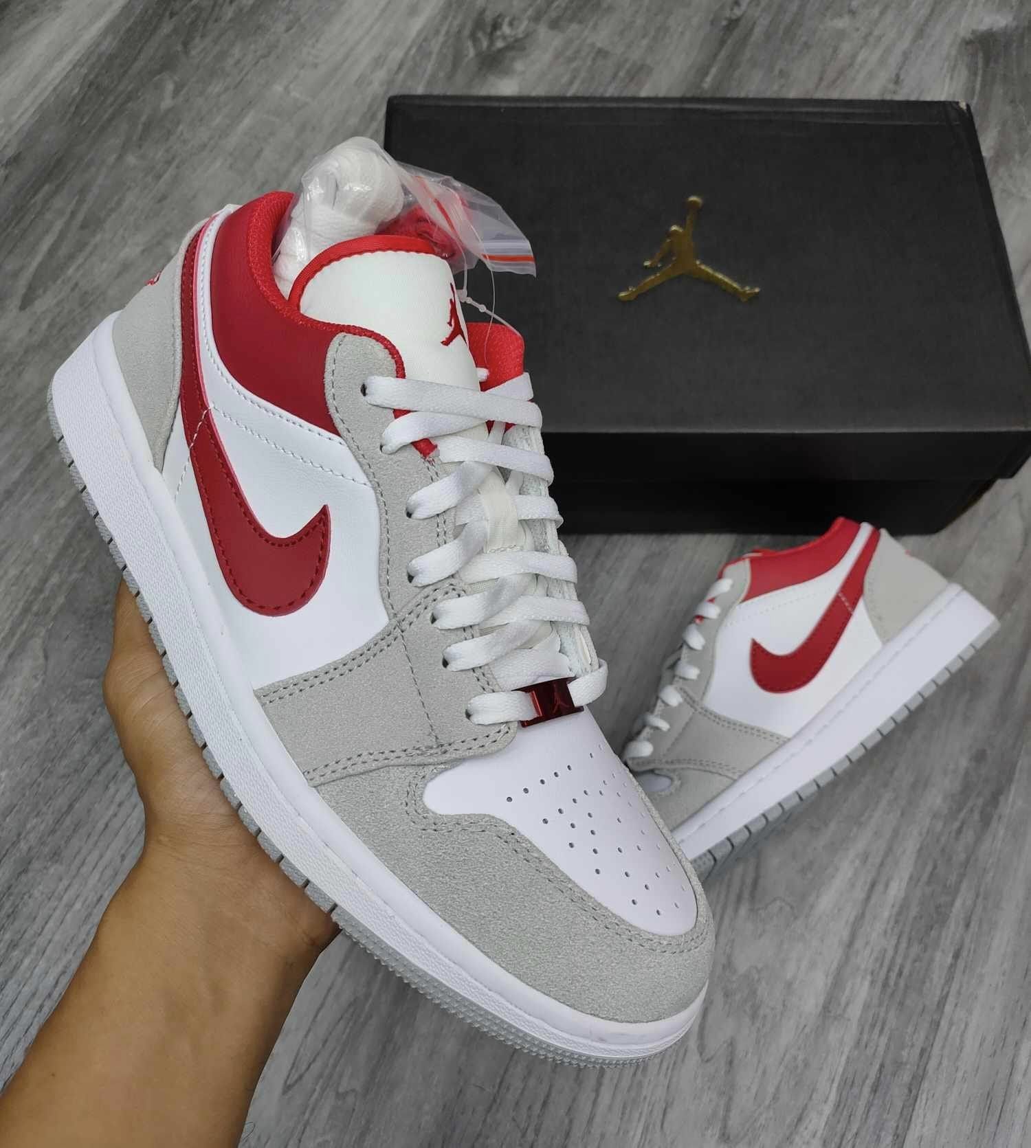 Jordan 1 grey and red deals