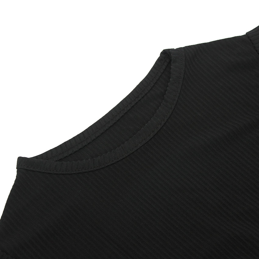 CHARLOTTE Fashion rib crop top tees