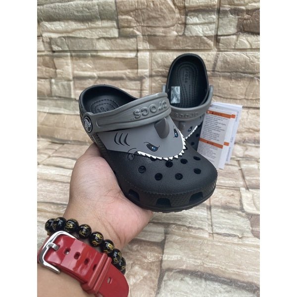 Kids deals shark crocs