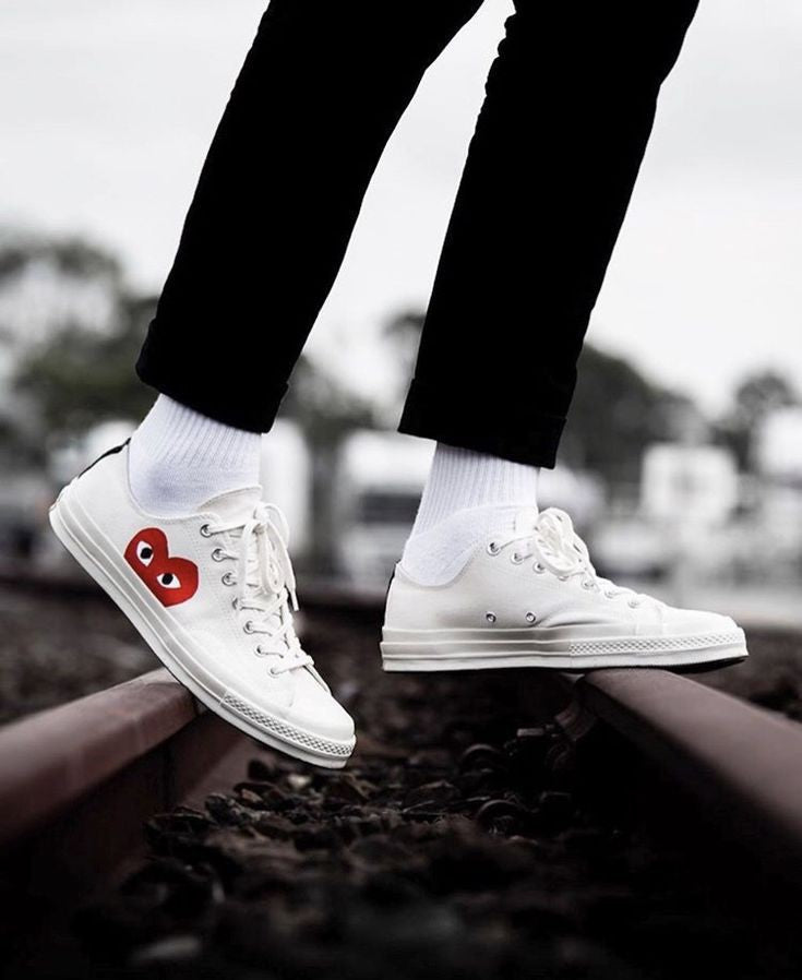 Cdg low hot sale white