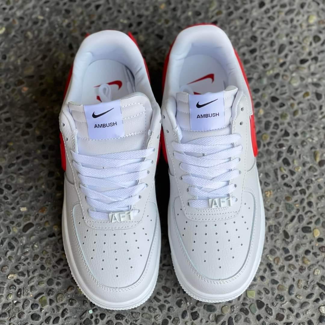 AF1 "Ambush Red Swoosh"