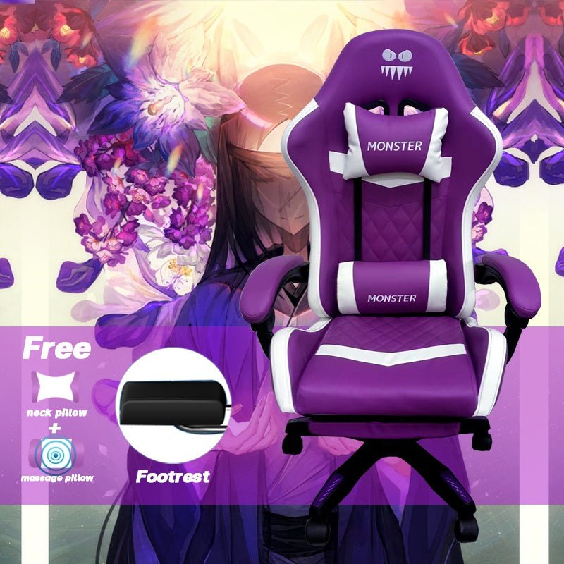 Gaming Chair MONSTER PURPLE WHITE