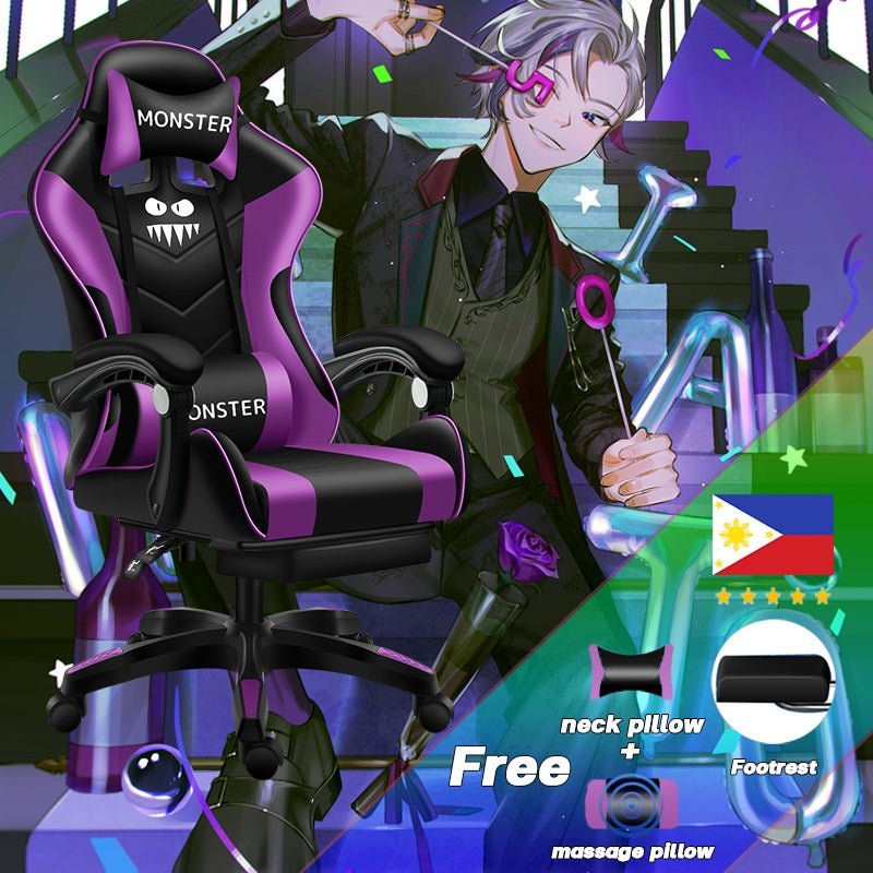 Dark purple gaming discount chair